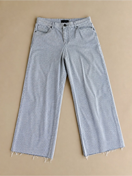 Kut from the Kloth Denim - KUT from the Kloth Charlotte High Rise Pinstripe Wide Leg Crop Jeans Size 6